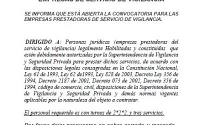 CONVOCATORIA EMPRESA DE SEGURIDAD