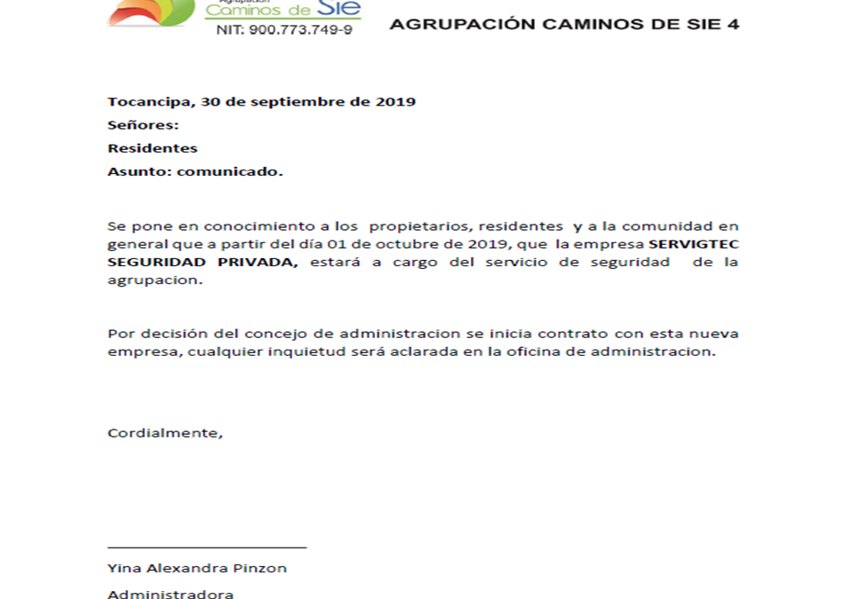COMUNICADO